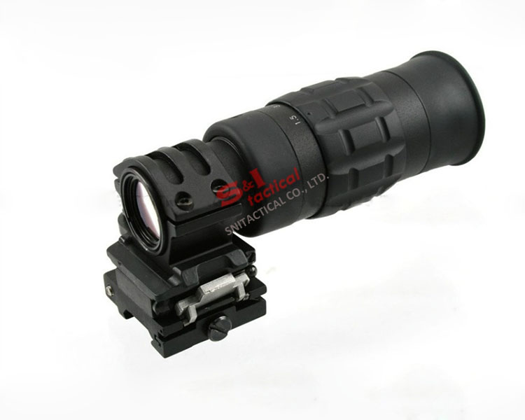 New 1.5-5X Monocular Magnifier w Flip to Side QD Mount